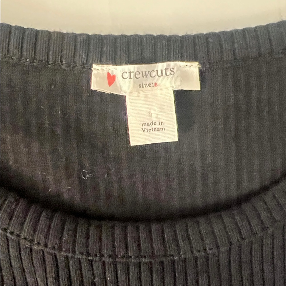 NEW / Crewcuts Ribbed Knit Dress with Leopard Faux-Fur Pockets - Picture 3 of 5